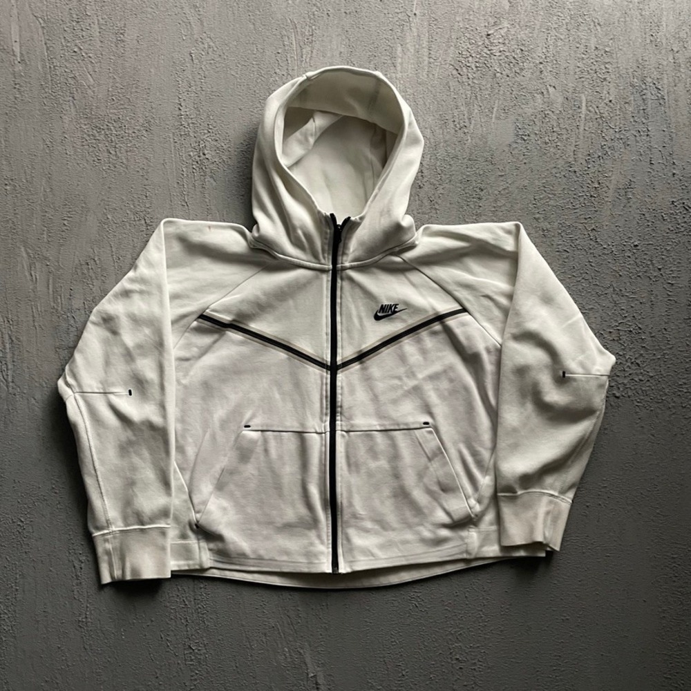 Tech Fleece Full Zip Hoodie Mens XL White Modern Nike